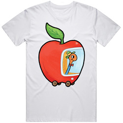 The Busy World Of Richard Scarry Lowly Worm Apple Car Retro 90s Animated Tv Show Fan Retro T Shirt