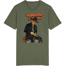 Hopalong Cassidy 60s Tv Series Show Worn Look Vintage Unisex Retro T Shirt