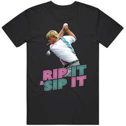 John Daly Rip It Sip It Golf Retro T Shirt