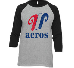 Wichita Aeros Retro Vintage Baseball Raglan retro Raglan 3/4 Sleeve Shirt