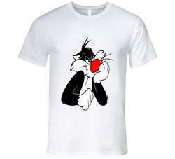 Looney Tunes Sylvester The Cat T Shirt Men's Fitted Style retro T Shirt
