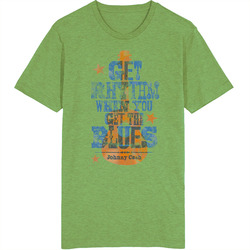 Get Rhythm When You Get The Blues Guitar Poster Worn Look Vintage Unisex retro T Shirt