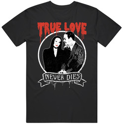 Morticia And Gomez Addams Family True Love Retro Horror Comedy Movie retro T Shirt