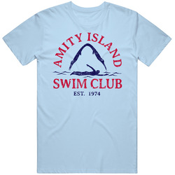Amity Island Swim Club Jaws Movie Fan retro T Shirt