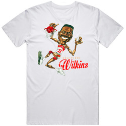 Dominique Wilkins Basketball Caricature retro T Shirt