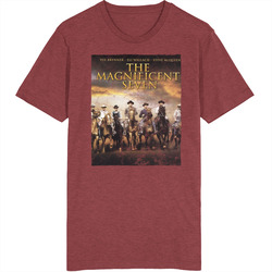 The Magnificent Seven 60s Western Movie Worn Look Vintage Unisex retro T Shirt