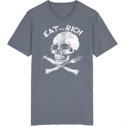 Eat The Rich Pro Socialism Socialist Equality Welfare Worn Look Vintage Unisex retro T Shirt