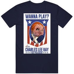 Wanna Play Chucky For President Presidential Election Parody Horror Movie Fan Halloween retro T Shirt