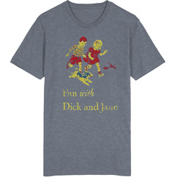 Fun With Dick And Jane Vintage Childrens Book Cover retro T Shirt