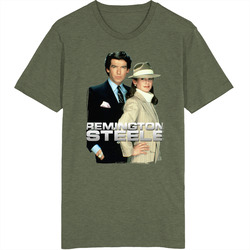 Remington Steele 80s Tv Series Show Worn Look Vintage Unisex retro T Shirt