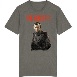 The Fugitive 60s Tv Series Show Worn Look Vintage Unisex retro T Shirt