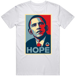 Barack Obama Hope Poster 2008 Campaign Supporter retro T Shirt