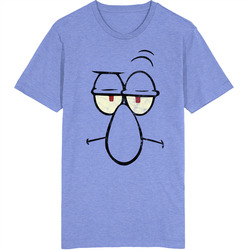 Squidward Spongebob Squarepants Big Face Halloween Costume Worn Look Vintage Unisex retro T Shirt