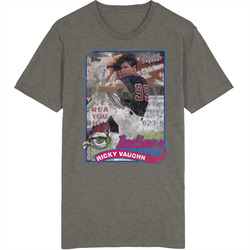 Ricky Vaughn Wild Thing Major League Baseball Card Worn Look Vintage Unisex retro T Shirt