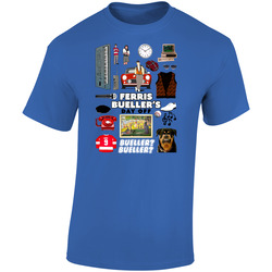 Ferris Buellers Day Off Mashup Movie retro T Shirt