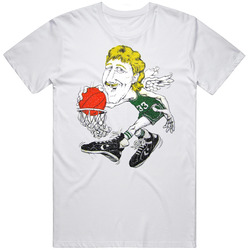 Larry Bird Retro Basketball Caricature retro T Shirt