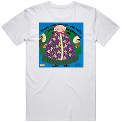 There Was An Old Lady Who Swallowed A Fly Classic Children's Storybook Cover retro T Shirt