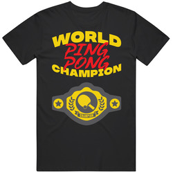 Ping Pong World Champion Belt Funny Sports Hobby retro T Shirt