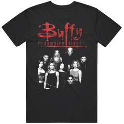 Buffy The Vampire Slayer Cast 90s Tv Show Worn Look retro T Shirt