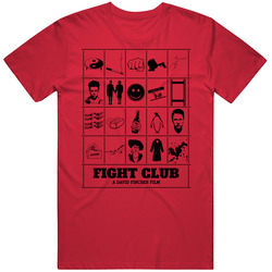 A David Fincher Film Fight Club Essentials Icons Art Work retro T Shirt