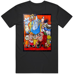 Toonsylvania Characters Retro 90s Animated Tv Show Distressed Look retro T Shirt