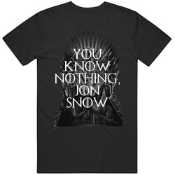 You Know Nothing Jon Snow Game Of Thrones retro T Shirt