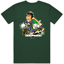Mark Mcgwire Retro Baseball Caricature retro T Shirt