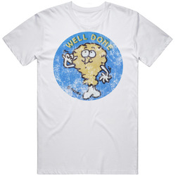 Chicken Leg Well Done Scratch N Sniff Sticker Retro Vintage Worn Look retro T Shirt