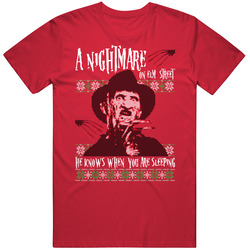 Nightmare On Elm Street Freddy Halloween Christmas Sweater retro T Shirt