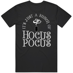 It's Just A Bunch Of Hocus Pocus Black Flame Candle Halloween Movie retro T Shirt