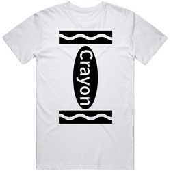 White Crayon Funny Halloween Costume retro T Shirt