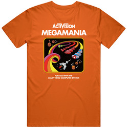 Megamania, T-shirt, Activision, Arcade, Video Game, Atari, Retro, 80's, Box retro T Shirt