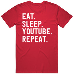 Eat Sleep Youtube Repeat retro T Shirt