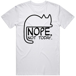 Nope Not Today Funny Lazy Cat retro T Shirt