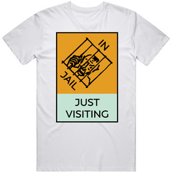 Monopoly Just Visiting In Jail Board Game Tile Game Lovers retro T Shirt