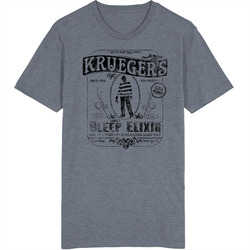 Freddy Krueger Sleep Elixir Funny Horror Movie Label Worn Look Vintage Unisex retro T Shirt