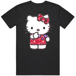 Hello Kitty Glitter Anime Kitty Cat retro T Shirt Hello Kitty Glitter Anime Kitty Cat retro T Shirt