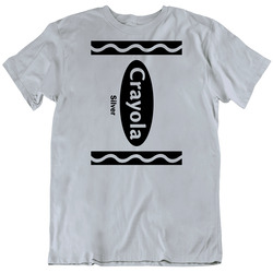 Crayola Silver Color Crayon Funny Halloween Group Costume retro T Shirt