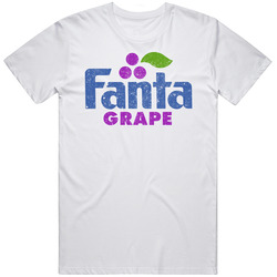 Grape Fanta Retro Soda Pop Vintage Worn Logo Label retro T Shirt