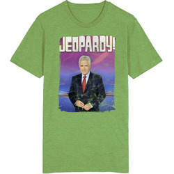 Jeopardy 80s Tv Series Show Worn Look Vintage Unisex retro T Shirt Jeopardy 80s Tv Series Show Worn Look Vintage Unisex retro T Shirt