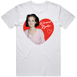 Winona Ryder 90s Movie Tv Stars Heartthrob Fan retro T Shirt Winona Ryder 90s Movie Tv Stars Heartthrob Fan retro T Shirt
