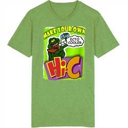 Hi C Make Your Own Ecto Cooler Slimer Worn Look Vintage Unisex retro T Shirt