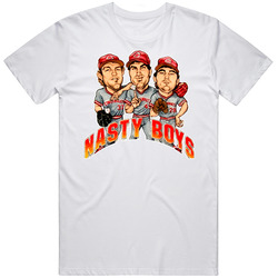 Cincinnati Reds Baseball Nasty Boys Caricature retro T Shirt