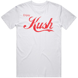 Enjoy Kush Distressed Cola Parody Cannabis Weed retro T Shirt