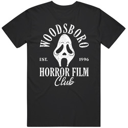 Woodsboro Horror Film Club Scream Vintage Scary Movie Parody retro T Shirt