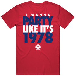 I Wanna Party Like It's 1978 Washington Nba Finals Basketball Champions retro T Shirt
