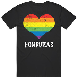 I Love Honduras Pride Heart Gay Lesbian Lgbtq retro T Shirt