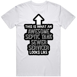 Septic Tank Sewer Servicer Awesome One Looks Like This Funny Occupation retro T Shirt