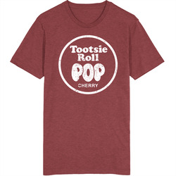 Tootsie Roll Pop Cherry Logo Retro Candy Vintage Unisex retro T Shirt