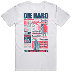Die Hard Movie Infograph retro T Shirt